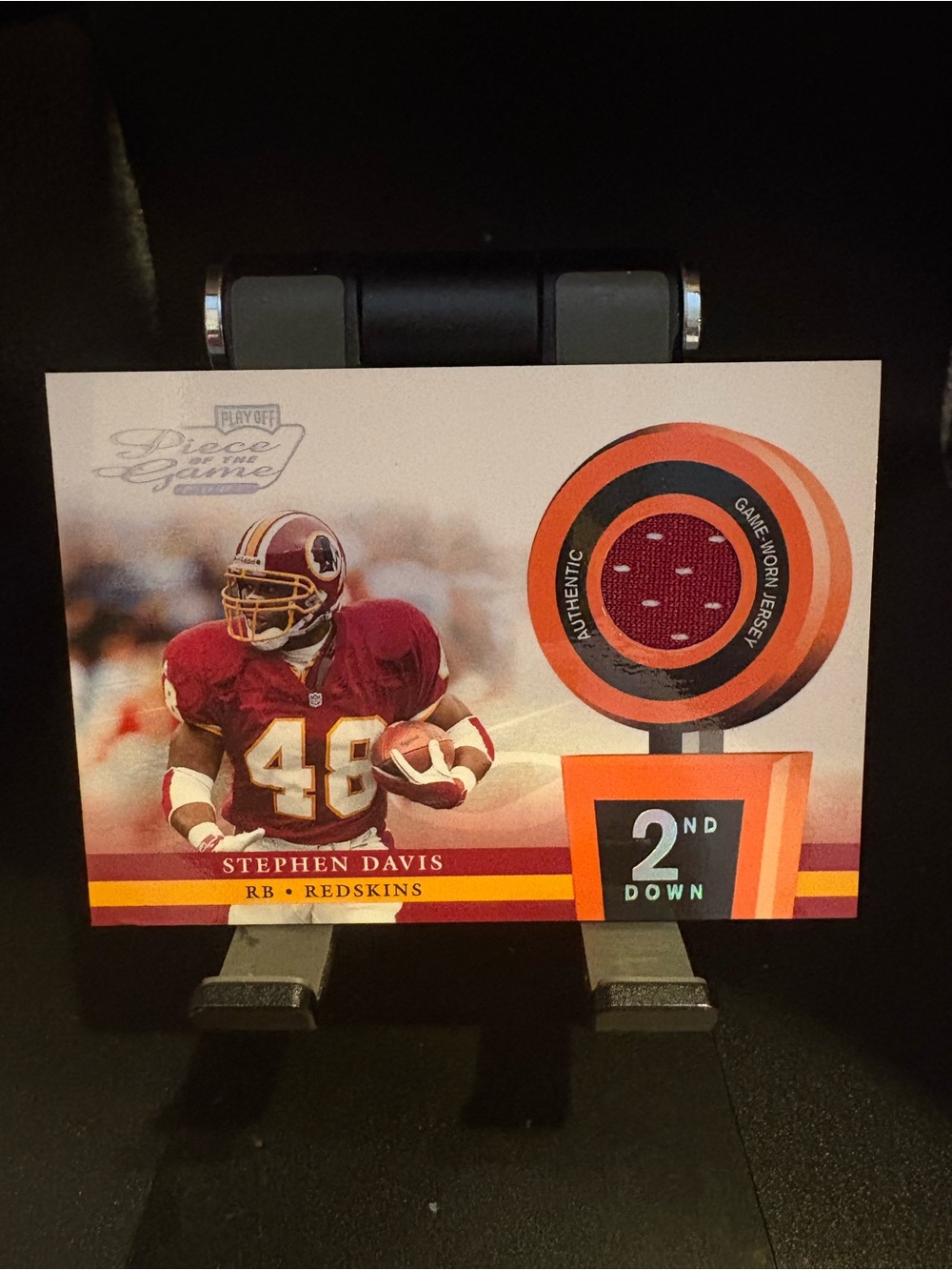 Stephen Davis Washington Redskins Game-Worn Jersey Football Card